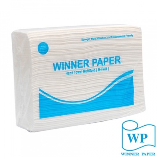 ผู้ผลิต-จำหน่ายกระดาษชำระ และถ้วยกระดาษ วินเนอร์เปเปอร์ - กระดาษเช็ดมือ M-Fold 1 ชั้น
